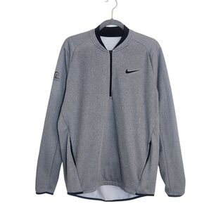 Nike Gray Dri-FIT Quarter Zip Pullover with Tupelo Golf Logo Size Medium